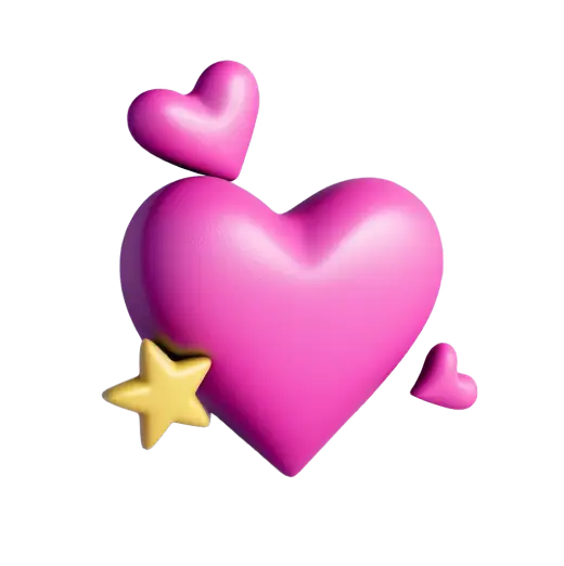 Heart shapes representing a warm Nastia conversation